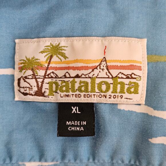 Patagonia Pataloha Hawaiian Shirt Tropical Button-Up | Men's XL | FLAWS - Picture 9 of 16